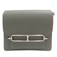 灰色 Evercolor牛皮 Roulis Mini 肩背包 銀釦【HERMES 愛馬仕】 K刻 銀扣 H070510CK