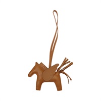 棕色 Agneau milo羊皮 Rodeo PM 小馬 吊飾 B刻【HERMES 愛馬仕】