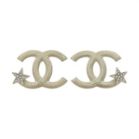 鍍金 水鑽 星星 CC 耳環【CHANEL 香奈兒】