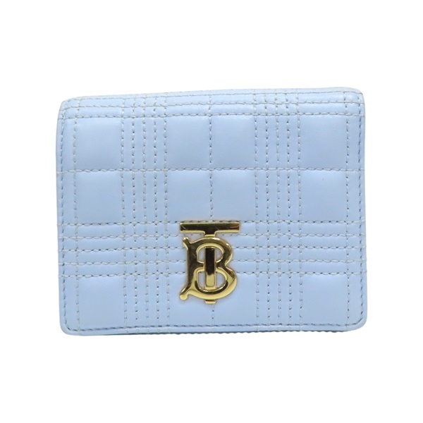 藍色羊皮 Lola 三折 短夾【BURBERRY 巴寶莉】