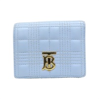 藍色羊皮 Lola 三折 短夾【BURBERRY 巴寶莉】