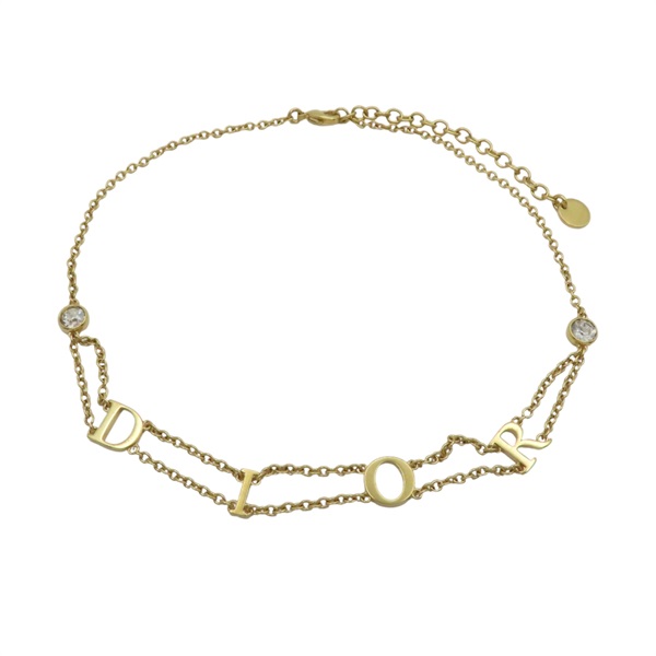金色金屬 LOGO 頸鍊【Dior 迪奧】