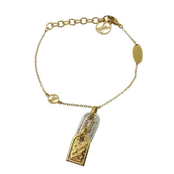 金色銀色 雙牌金色銀色 鍍金 手鏈【LOUIS VUITTON LV 路易威登】 M63142