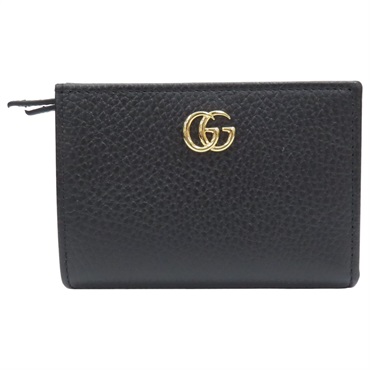 黑色牛皮 GG Marmont 扣式 短夾 790063【GUCCI 古馳】 790063