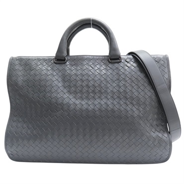 灰色 羊皮編織 兩用包【BOTTEGA VENETA 寶緹嘉】
