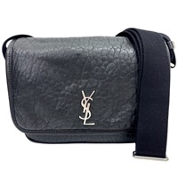 黑色 羊皮 NIKI 粒面小羊皮 小型郵差袋 肩背包【SAINT LAURENT YSL 聖羅蘭】 776611