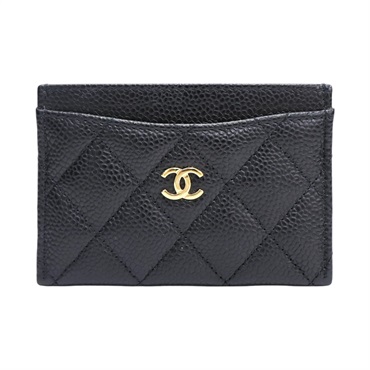 黑色牛皮 菱格紋 荔枝紋 Matelasse名片夾 卡夾 AP0213【CHANEL 香奈兒】 AP0213