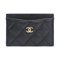 黑色牛皮 菱格紋 荔枝紋 Matelasse名片夾 卡夾 AP0213【CHANEL 香奈兒】 AP0213