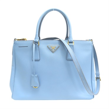 藍色 牛皮 Galleria Tote 两用包【PRADA 普拉達】