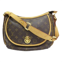 棕色 原花帆布 Tulum PM 肩背包【 LOUIS VUITTON LV 路易威登 】 M40076