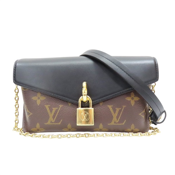 棕色 原花 PVC PADLOCK ON STRAP 肩背包【LOUIS VUITTON LV 路易威登】 M80559