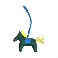 綠色 Agneau Milo羊皮 Rodeo MM 小馬 吊飾【HERMES 愛馬仕】