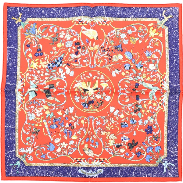 紅色 Pierres d'Orient et d'Occident 絲綢 絲巾【HERMES 愛馬仕】