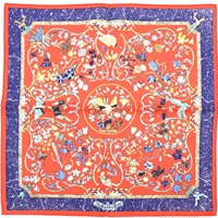 紅色 Pierres d'Orient et d'Occident 絲綢 絲巾【HERMES 愛馬仕】