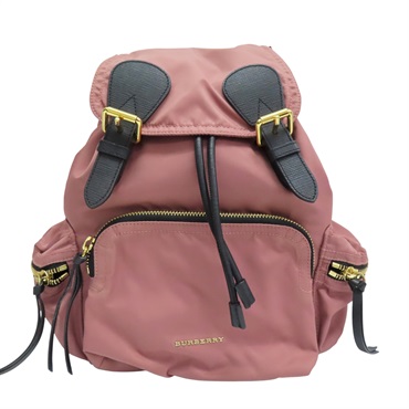 粉色 尼龍 帆布 後背包【BURBERRY 巴寶莉】 4020959