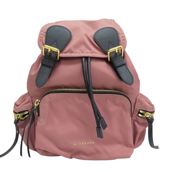 粉色 尼龍 帆布 後背包【BURBERRY 巴寶莉】 4020959