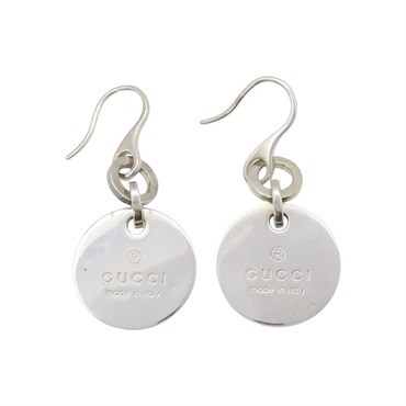 925純銀 logo 圓形 耳環【GUCCI 古馳】 151391