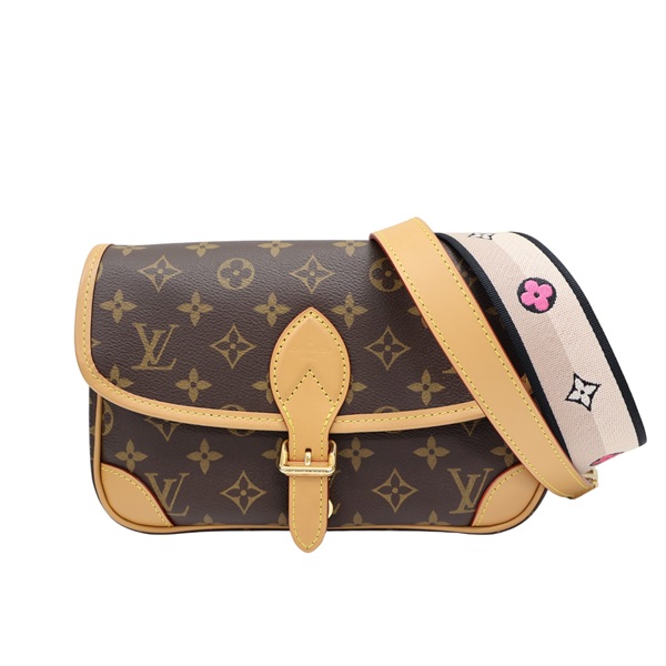 棕色 原花帆布 Diane 兩用包【LOUIS VUITTON LV 路易威登】 M45985