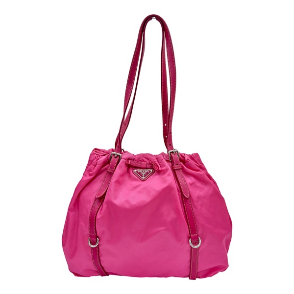 粉紅色 尼龍 托特包 【PRADA 普拉達】