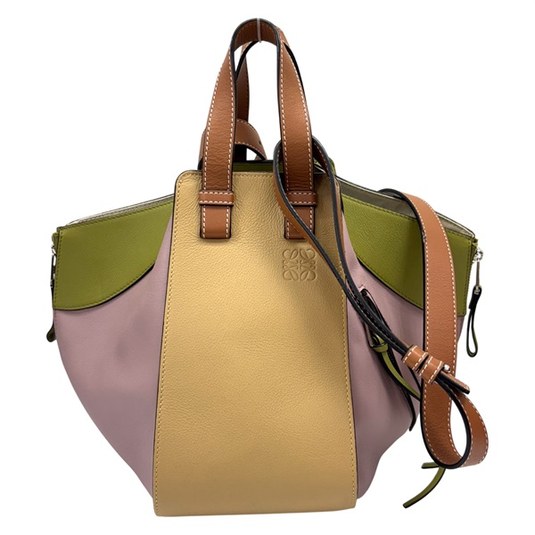 棕色 綠色 多色 牛皮 Hammock Small 吊床包 肩背包【LOEWE 羅威