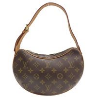 棕色 原花帆布 Croissant PM 肩背包【LOUIS VUITTON LV 路易威登】 M51510
