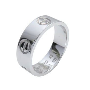 18K白金 Love 戒指 49【Cartier 卡地亞】 B4084700