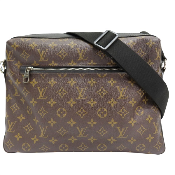 黑色 牛皮 棕色 原花帆布 Macassar Torres 肩背包【LOUIS VUITTON LV 路易威登】 M40387