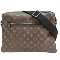 黑色 牛皮 棕色 原花帆布 Macassar Torres 肩背包【LOUIS VUITTON LV 路易威登】 M40387
