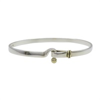 925純銀 18K黃金 Hook ＆ Eye 手環【Tiffany & Co 蒂芬妮】