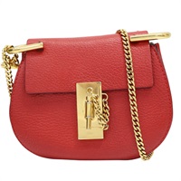 紅色 牛皮 Drew mini 肩背包【Chloe 克羅伊】 CHC14WS031944040