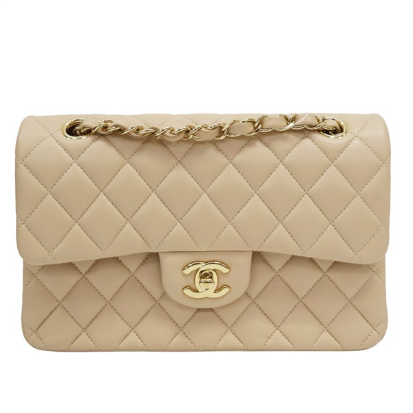 杏色 菱格紋 羊皮 COCO 23 鍊帶 肩背包 金扣【CHANEL 香奈兒】 A01113