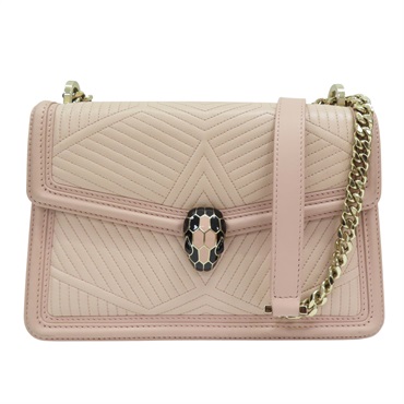 粉膚色 皮革 Serpenti Forever 肩背包【BVLGARI 寶格麗】 287731