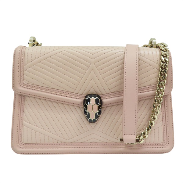 粉膚色 皮革 Serpenti Forever 肩背包【BVLGARI 寶格麗】 287731