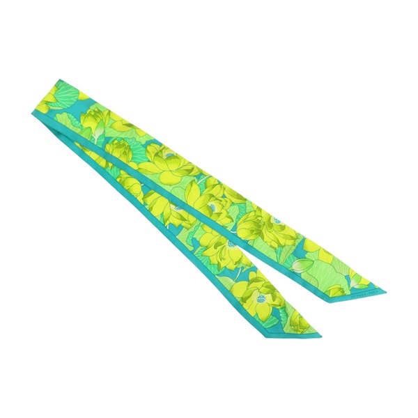 綠色 絲綢 絲巾 【HERMES 愛馬仕】