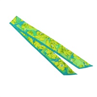 綠色 絲綢 絲巾 【HERMES 愛馬仕】