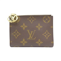 棕色 原花帆布 Lisa 金扣 兩折短夾【LOUIS VUITTON LV 路易威登】 M82383