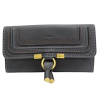 黑色 牛皮 Marcie 釦式長夾【Chloe 克羅伊】 CHC10UP573161