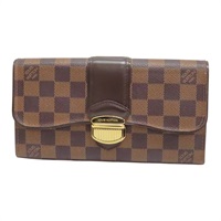 棕色 棋盤格 帆布 Portefeuille Sistine 兩折長夾 N61747【LOUIS VUITTON LV 路易威登】 N61747