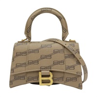 棕色 牛皮 Hourglass XS 兩用包 #592833【Balenciaga 巴黎世家】 #592833