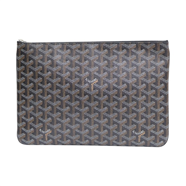 黑色 Goyardine帆布 Senat MM 手拿包【GOYARD 高雅德 】 APMSENAT2-MM-01