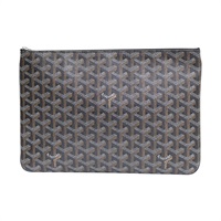 黑色 Goyardine帆布 Senat MM 手拿包【GOYARD 高雅德 】 APMSENAT2-MM-01