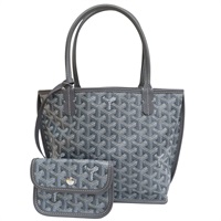 灰色 Goyardine帆布 Anjou Mini 手提包【GOYARD 高雅德】 AMAANJOU-MINI-51