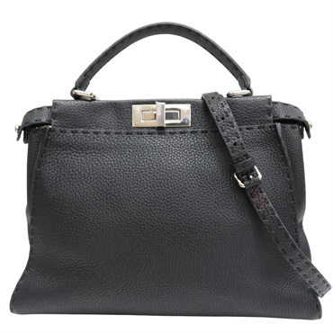 黑色 牛 兩用包【FENDI 芬迪】 8BN226