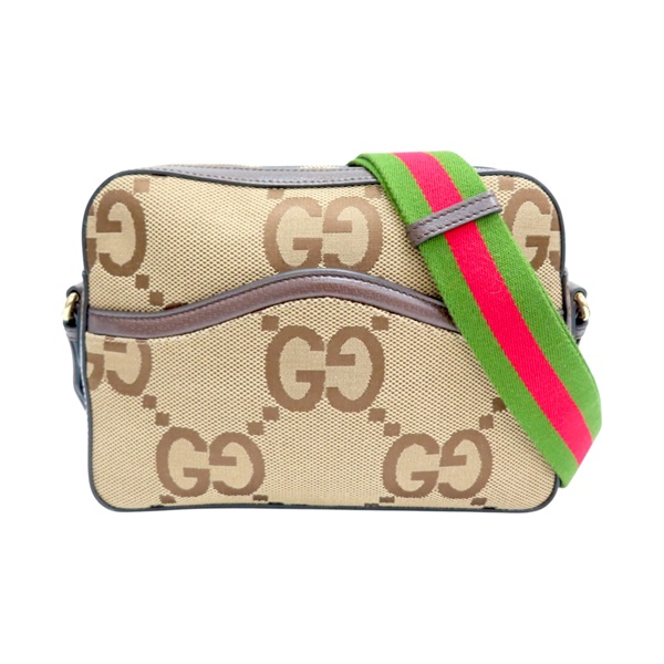 棕色 Jumbo GG帆布 肩背包 斜背包【GUCCI 古馳】 675891
