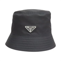 黑色 尼龍 漁夫帽 帽子【PRADA 普拉達】 1HC137_2DMI_F0002