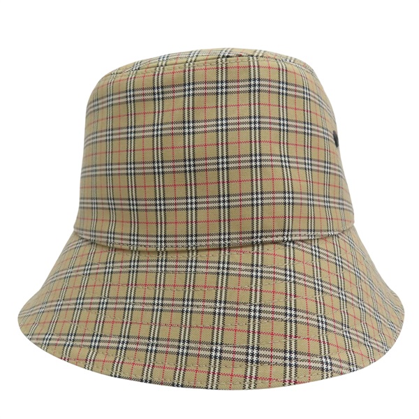 卡其色 小格紋 帆布 漁夫帽【BURBERRY 巴寶莉】 8044075