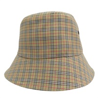 卡其色 小格紋 帆布 漁夫帽【BURBERRY 巴寶莉】 8044075