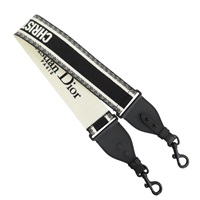 黑白色 帆布 背帶【Dior 迪奧】