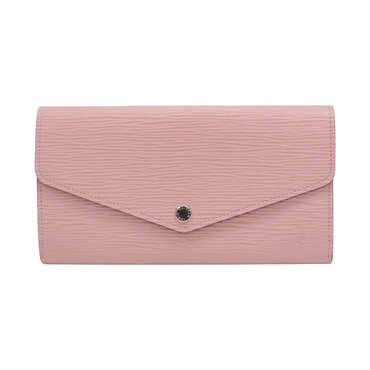 粉色 Epi 水波紋牛皮 Sarah 扣式長夾【LOUIS VUITTON LV 路易威登】 M61216