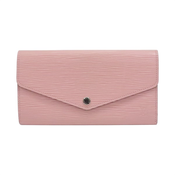 粉色 Epi 水波紋牛皮 Sarah 扣式長夾【LOUIS VUITTON LV 路易威登】 M61216